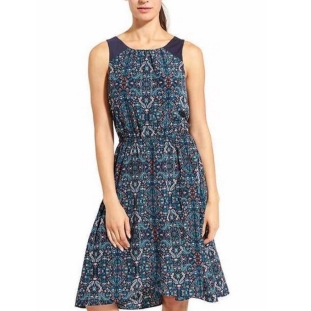 Athleta Martinique Printed Keyhole Midi Dress